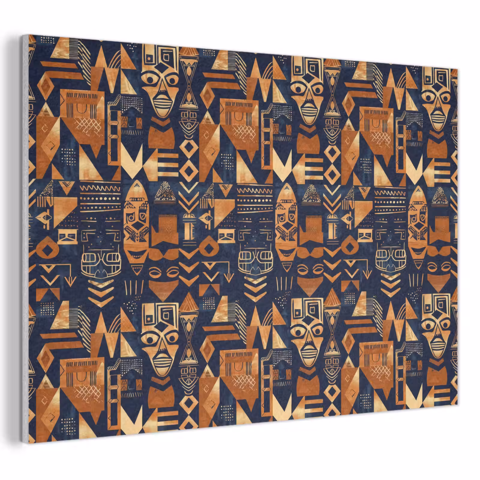 Akustikbild - Nachtblau – Kupfer – Tribal – Masken — 1