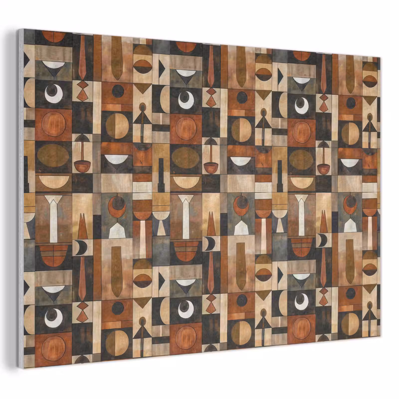 Akustikbild - Terrakotta – Geometrisch – Mid-Century – Muster — 1