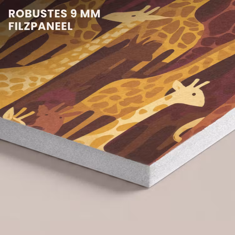 Akustikbild - Braun – Giraffen – Safari – Muster — 5