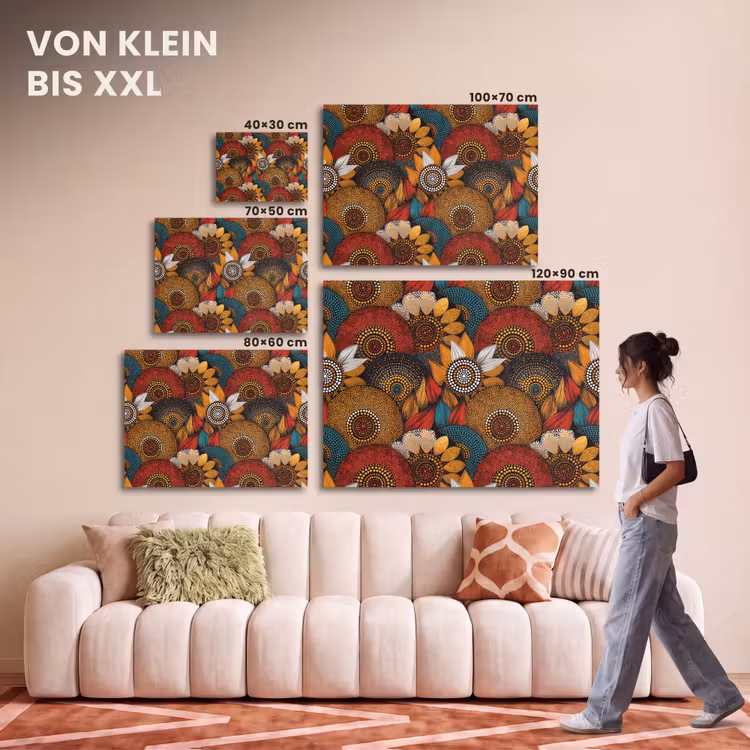 Akustikbild - Farbenfroh – Aborigine – Punktmalerei – Botanisch – Muster — 7