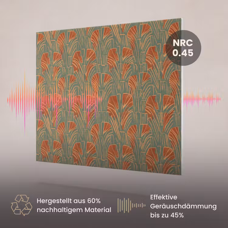 Akustikbild - Grün – Terrakotta – Deko – Fächer — 3