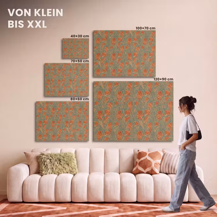 Akustikbild - Grün – Terrakotta – Deko – Fächer — 7