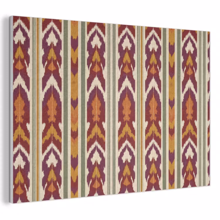 Akustikbild - Ikat – Bordeauxrot – Ethno – Muster — 1