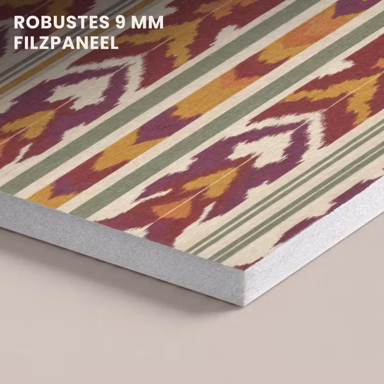 Akustikbild - Ikat – Bordeauxrot – Ethno – Muster — 5