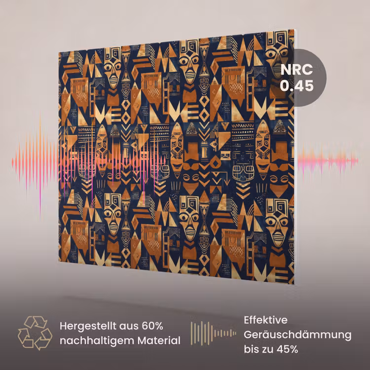 Akustikbild - Nachtblau – Kupfer – Tribal – Masken — 3