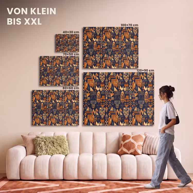 Akustikbild - Nachtblau – Kupfer – Tribal – Masken — 7