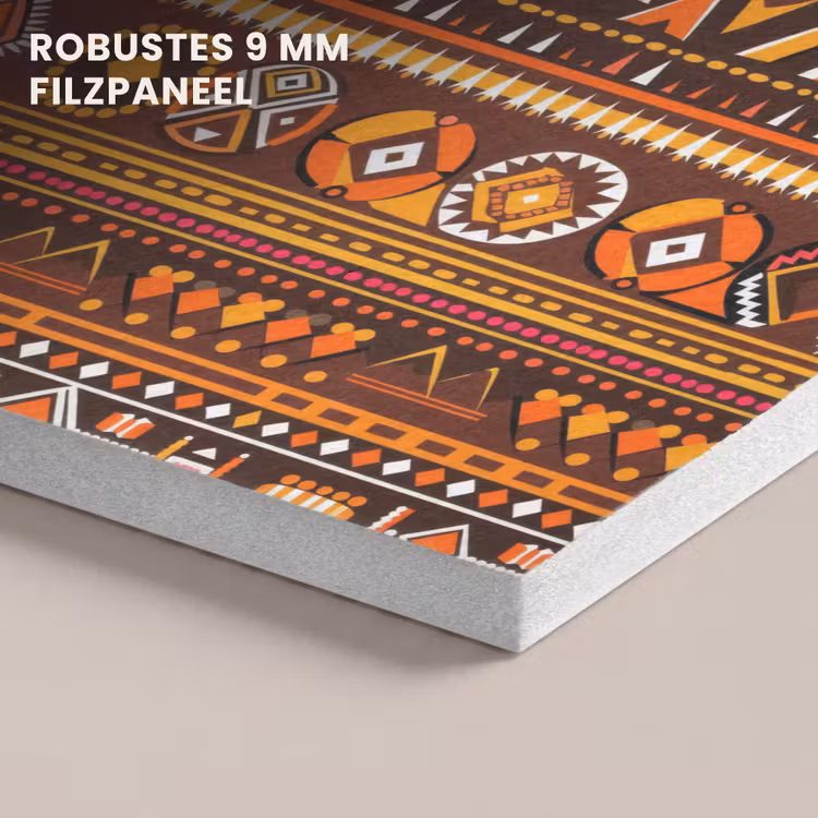 Akustikbild - Orange – Ethnisch – Tribal – Geometrisch – Muster — 5