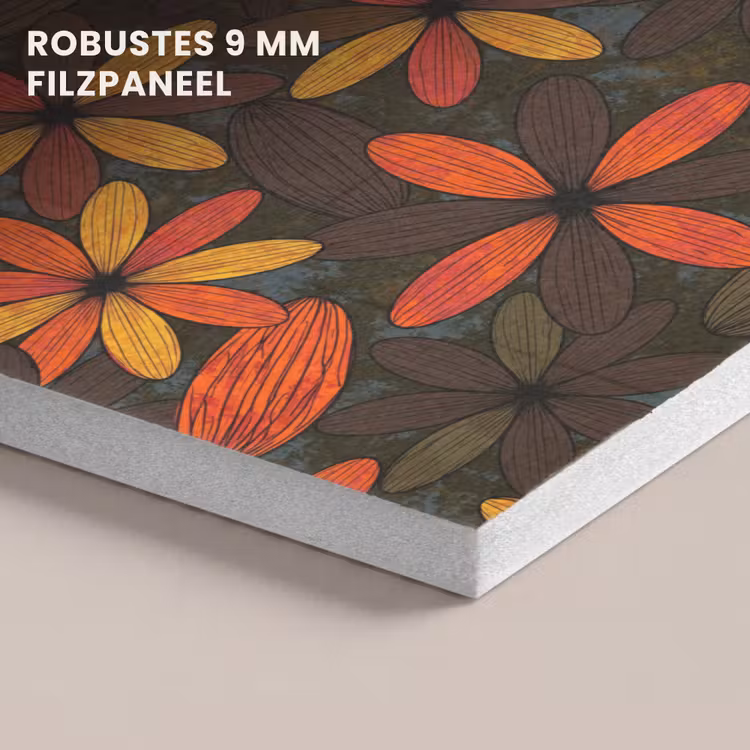 Akustikbild - Orange – Retro – Blumen – Herbst — 5