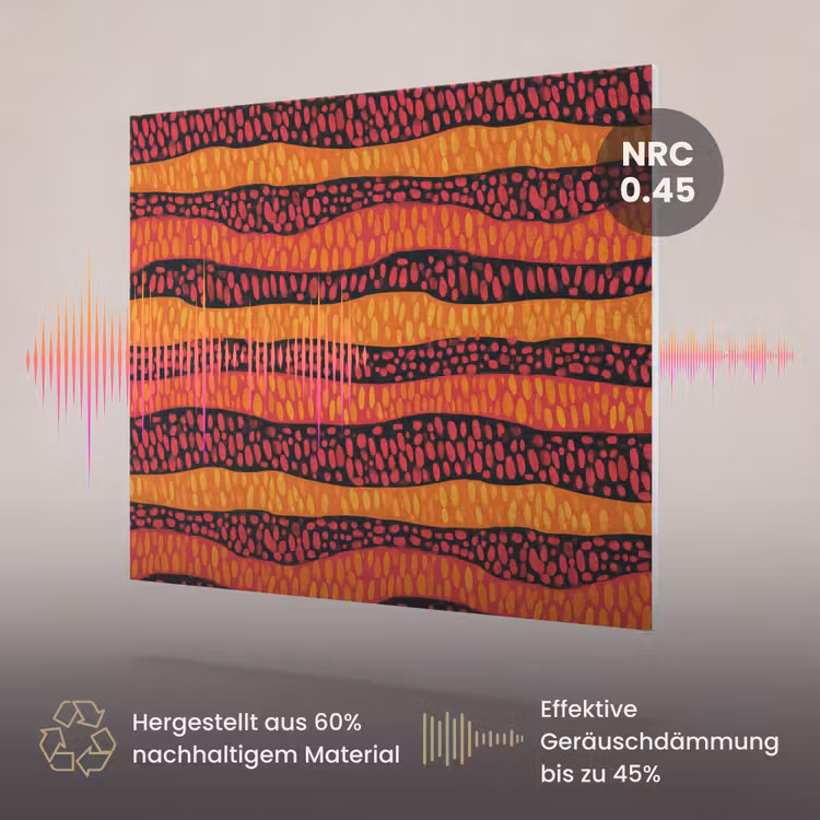 Akustikbild - Orange – Rosa – Ausdrucksstark – Muster — 3