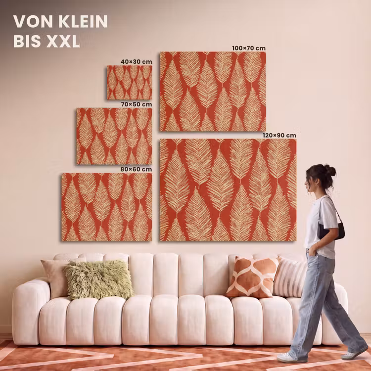 Akustikbild - Rot – Botanisch – Farn – Muster — 7