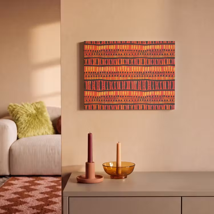 Akustikbild - Rot – Orange – Ethnisch – Ausdrucksstark – Muster — 2