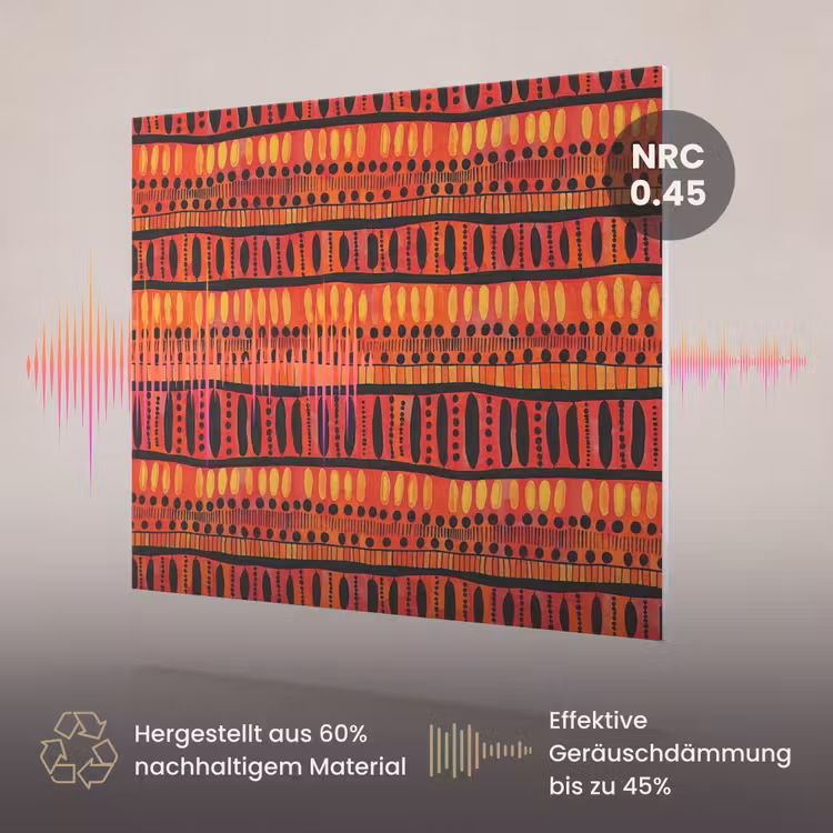 Akustikbild - Rot – Orange – Ethnisch – Ausdrucksstark – Muster — 3