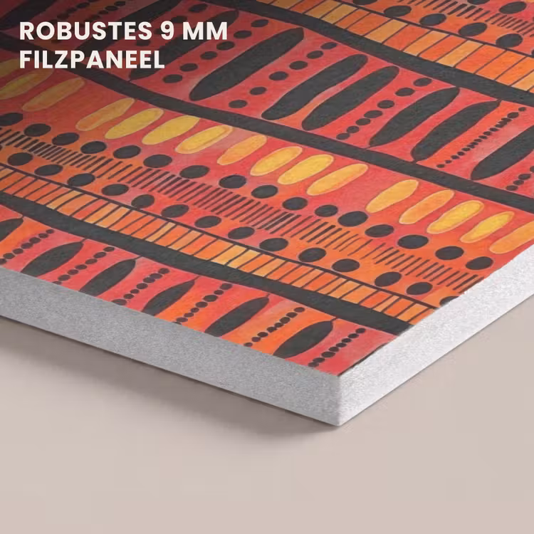 Akustikbild - Rot – Orange – Ethnisch – Ausdrucksstark – Muster — 5