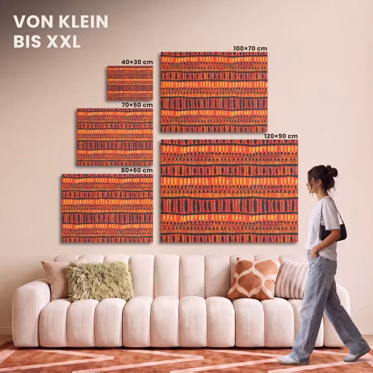 Akustikbild - Rot – Orange – Ethnisch – Ausdrucksstark – Muster — 7