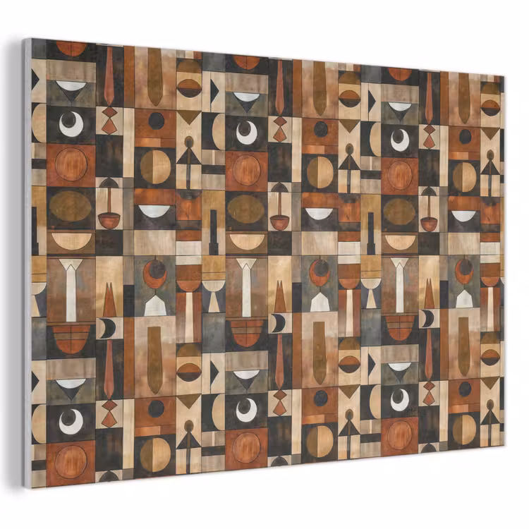 Akustikbild - Terrakotta – Geometrisch – Mid-Century – Muster — 1