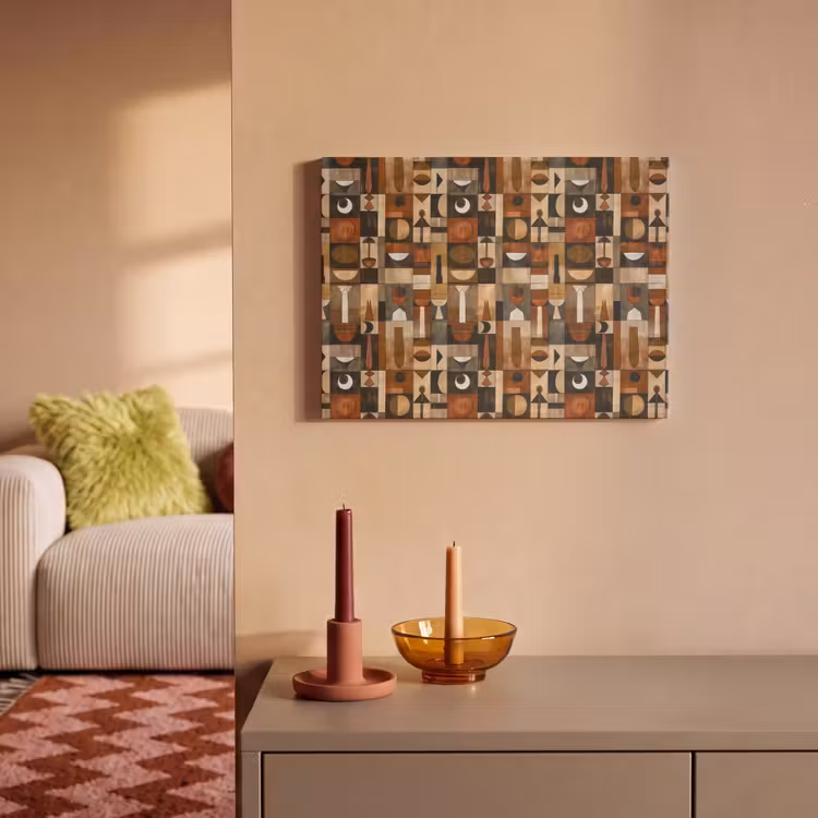 Akustikbild - Terrakotta – Geometrisch – Mid-Century – Muster — 2