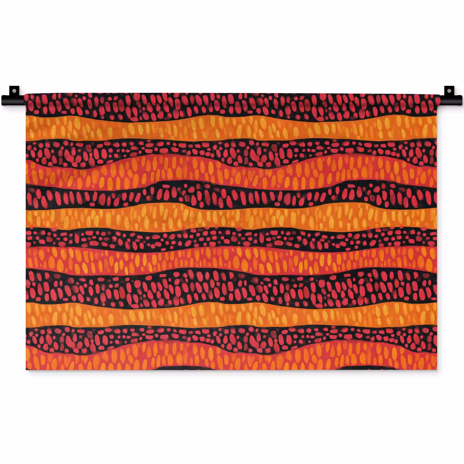 Wandteppich - Orange – Rosa – Ausdrucksstark – Muster — 1