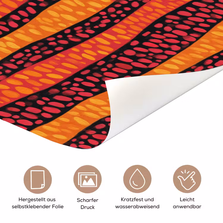 Türtapete - Orange – Rosa – Ausdrucksstark – Muster — 5