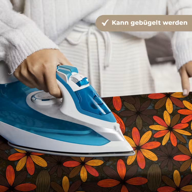 Wandteppich - Orange – Retro – Blumen – Herbst — 10