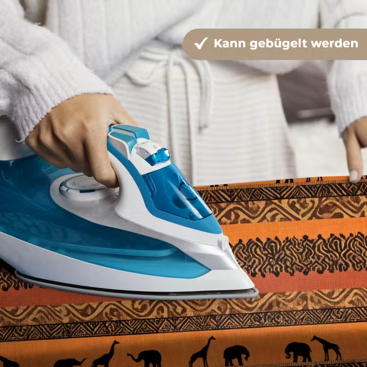 Wandteppich - Orange – Safari – Afrikaans – Tiere – Muster — 10