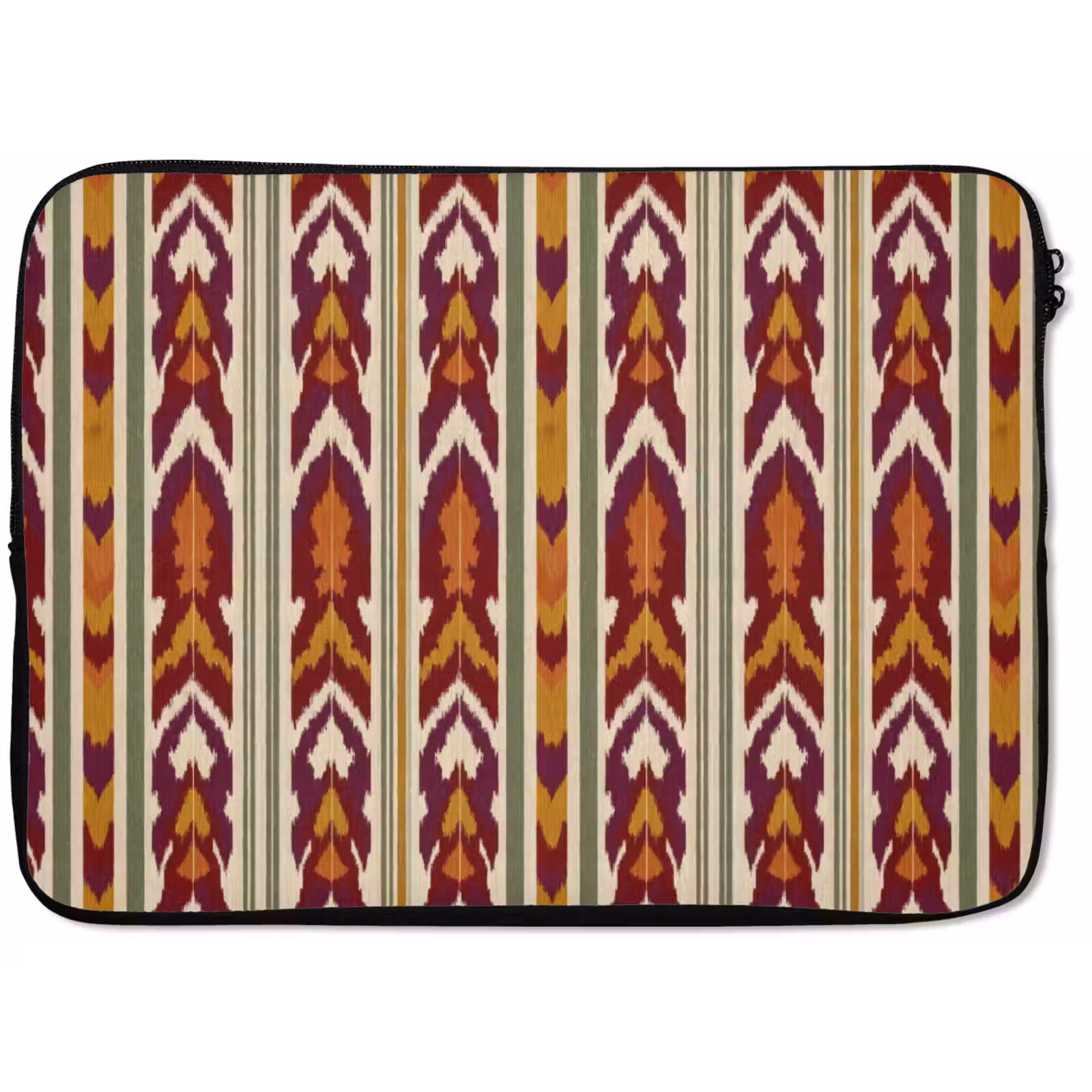 Laptop hülle - Ikat – Bordeauxrot – Ethno – Muster — 1