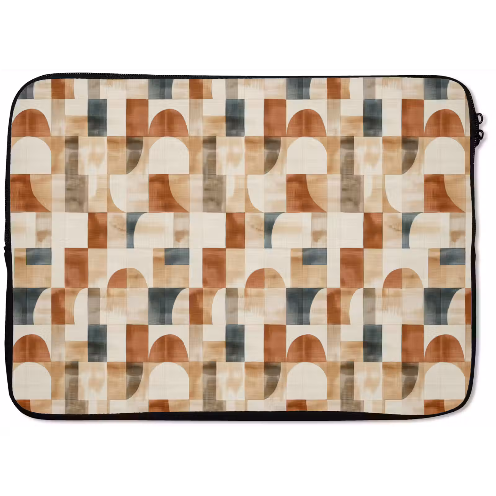 Laptop hülle - Terrakotta – Geometrisch – Aquarell – Textur — 1