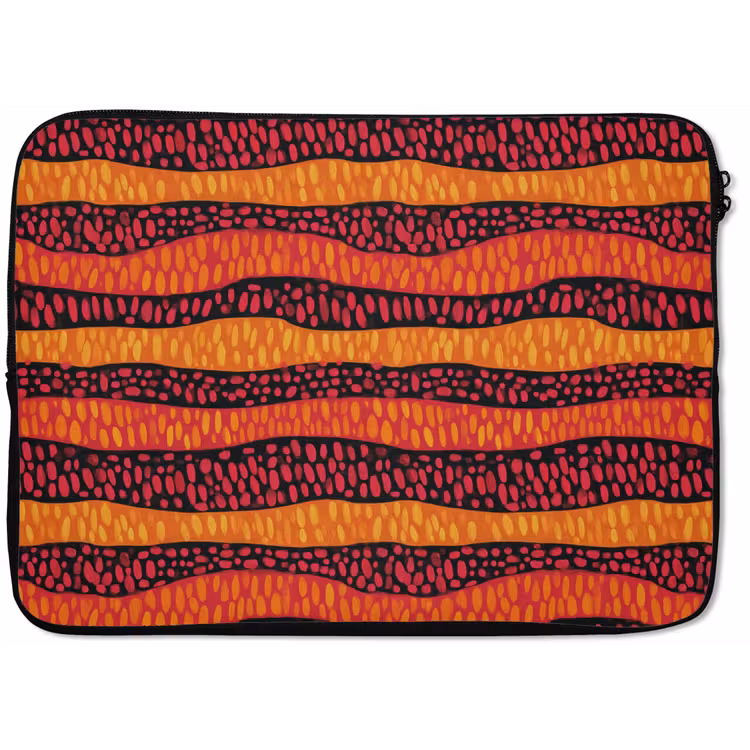 Laptop hülle - Orange – Rosa – Ausdrucksstark – Muster — 1