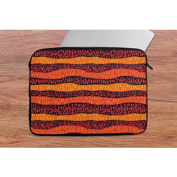 Laptop hülle - Orange – Rosa – Ausdrucksstark – Muster — 2