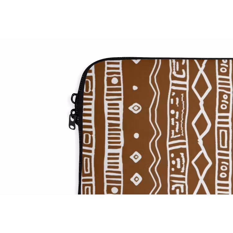 Laptop hülle - Schokoladenbraun – Ethno – Tribal – Muster — 5