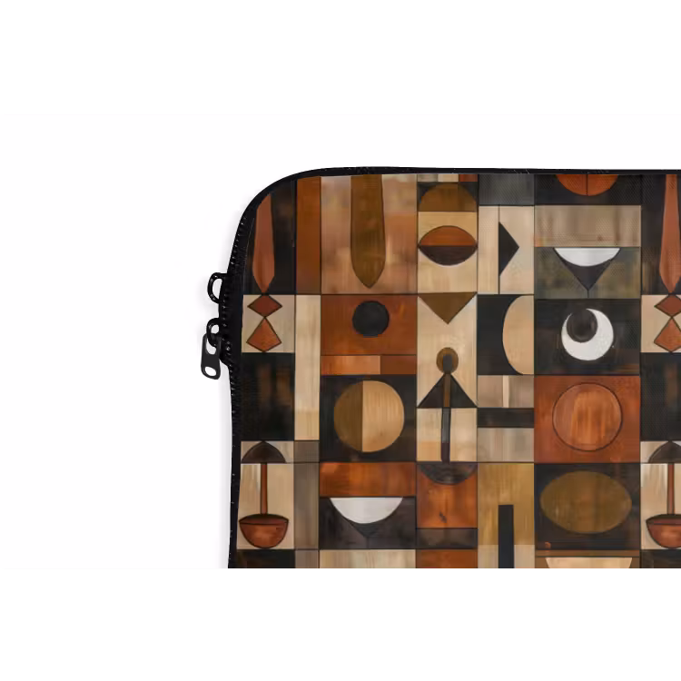 Laptop hülle - Terrakotta – Geometrisch – Mid-Century – Muster — 5