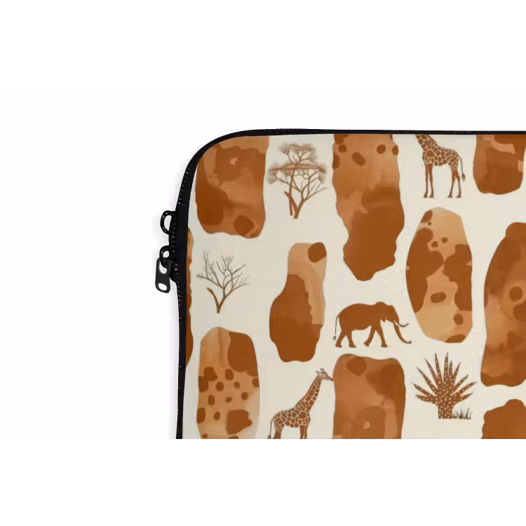 Laptop hülle - Terrakotta – Safari – Tiere – Muster — 5