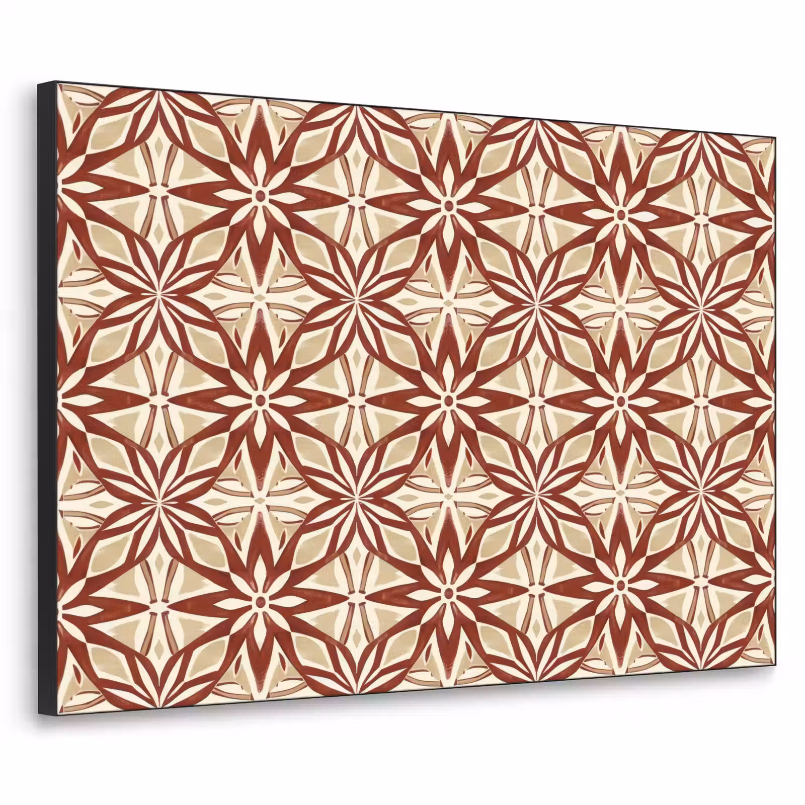 Art Frame - Bordeauxrot – Geometrisch – Fliese – Muster — 1