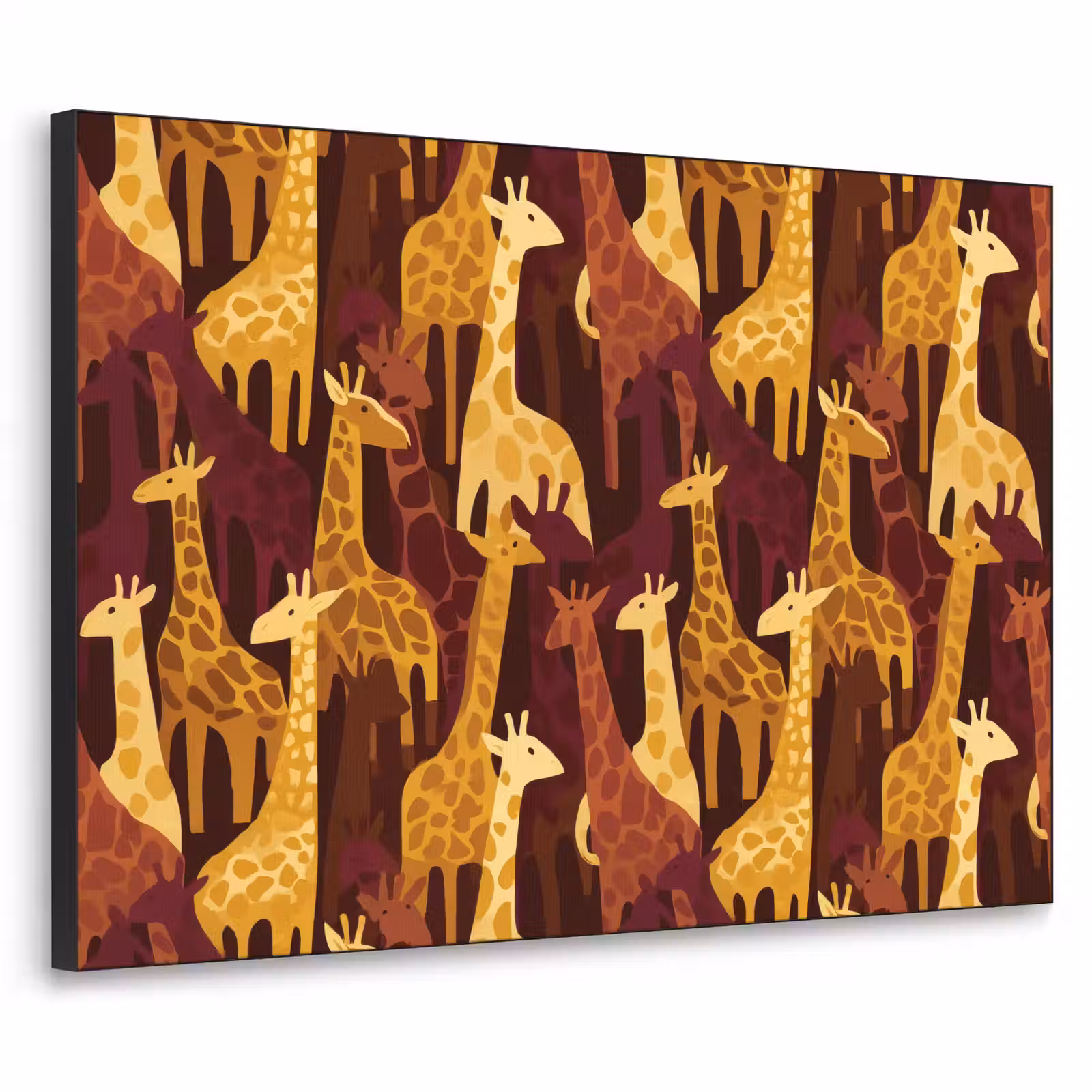 Art Frame - Braun – Giraffen – Safari – Muster — 1