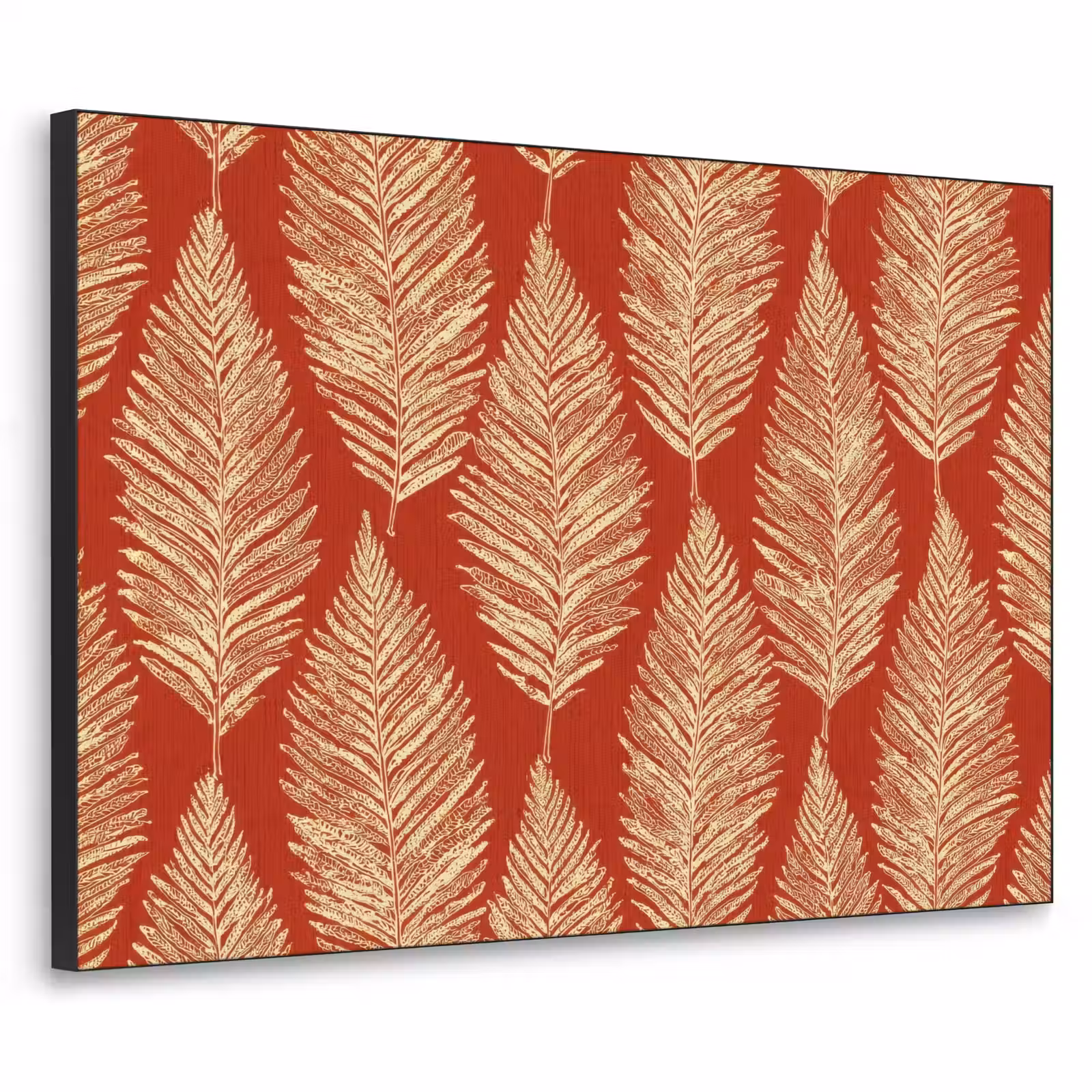 Art Frame - Rot – Botanisch – Farn – Muster — 1