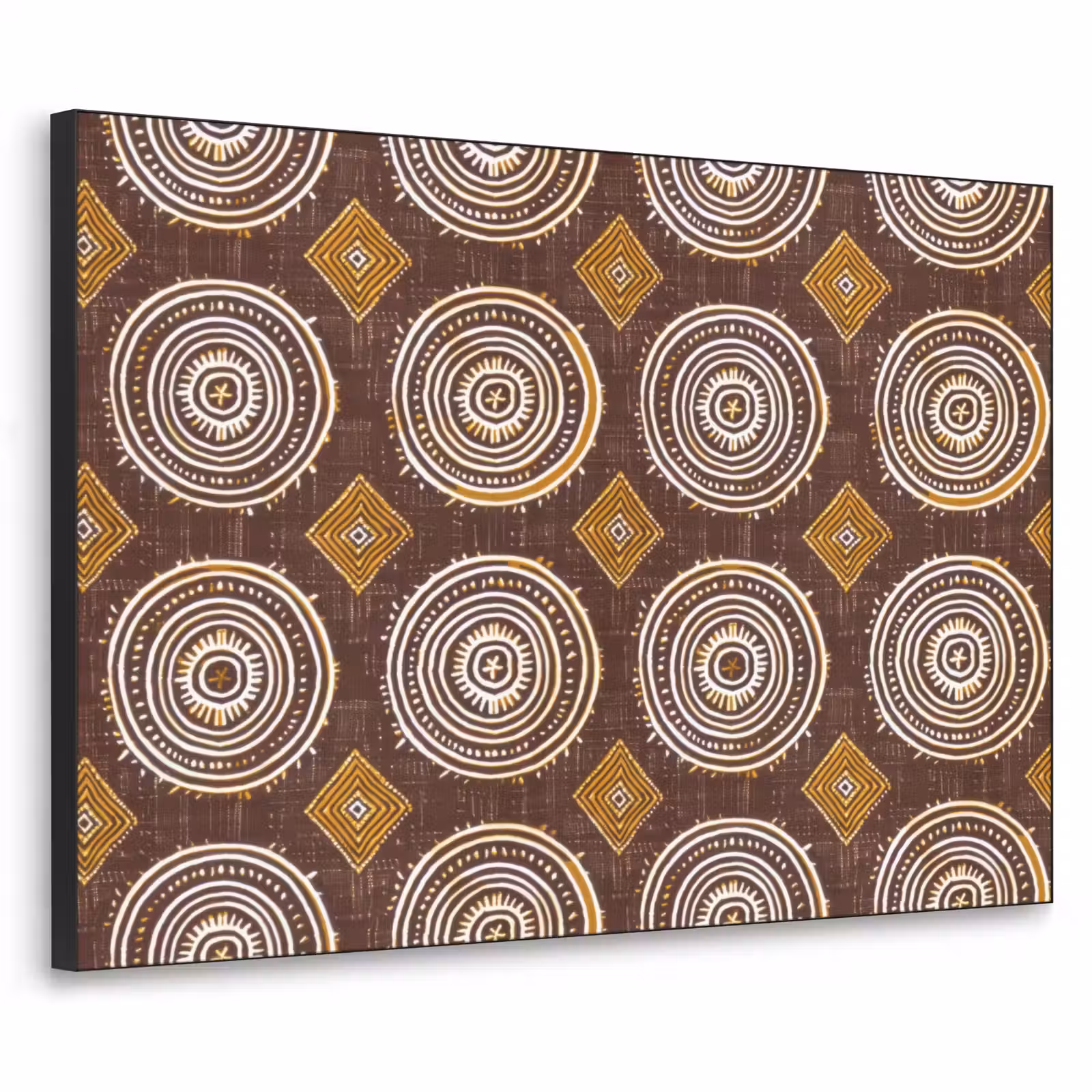 Art Frame - Schokoladenbraun – Ethno – Tribal – Kreise – Muster — 1
