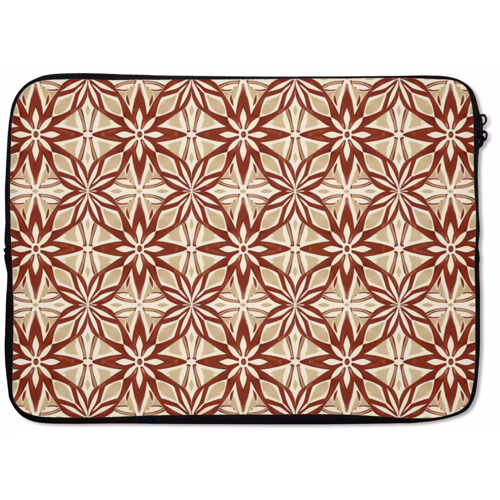 Laptop hülle - Bordeauxrot – Geometrisch – Fliese – Muster — 1