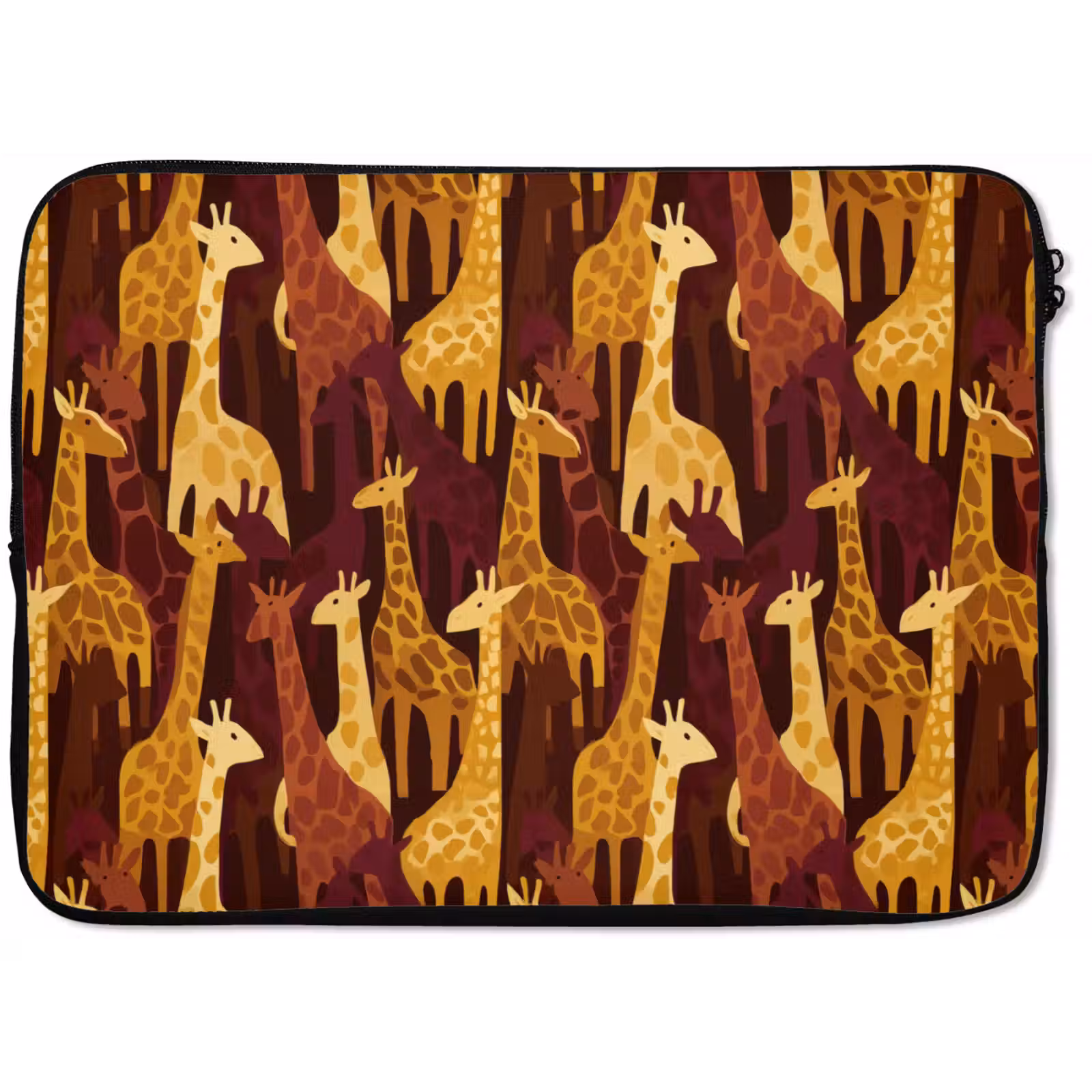 Laptop hülle - Braun – Giraffen – Safari – Muster — 1