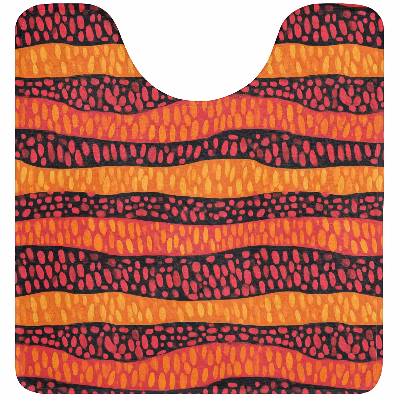WC Vorleger - Orange – Rosa – Ausdrucksstark – Muster — 1