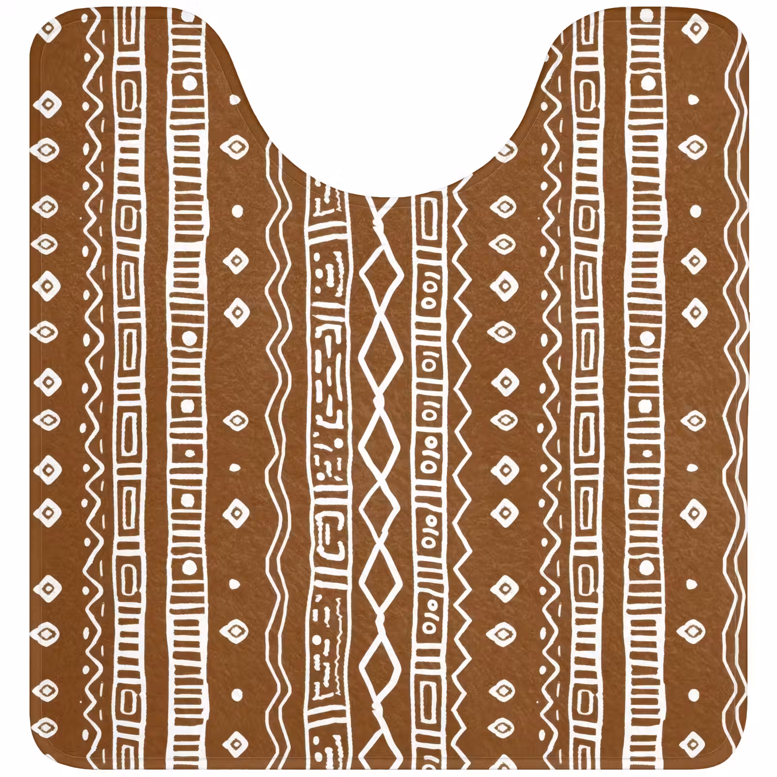 WC Vorleger - Schokoladenbraun – Ethno – Tribal – Muster — 1