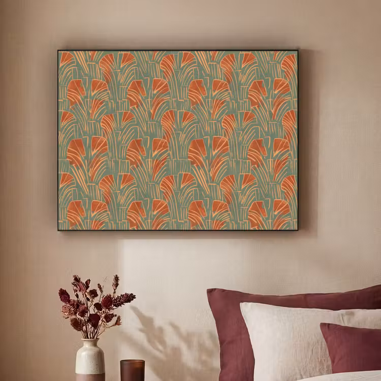 Art Frame - Grün – Terrakotta – Deko – Fächer — 2
