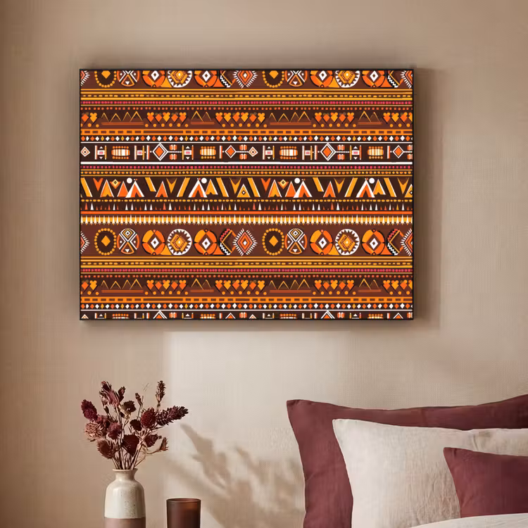 Art Frame - Orange – Ethnisch – Tribal – Geometrisch – Muster — 2