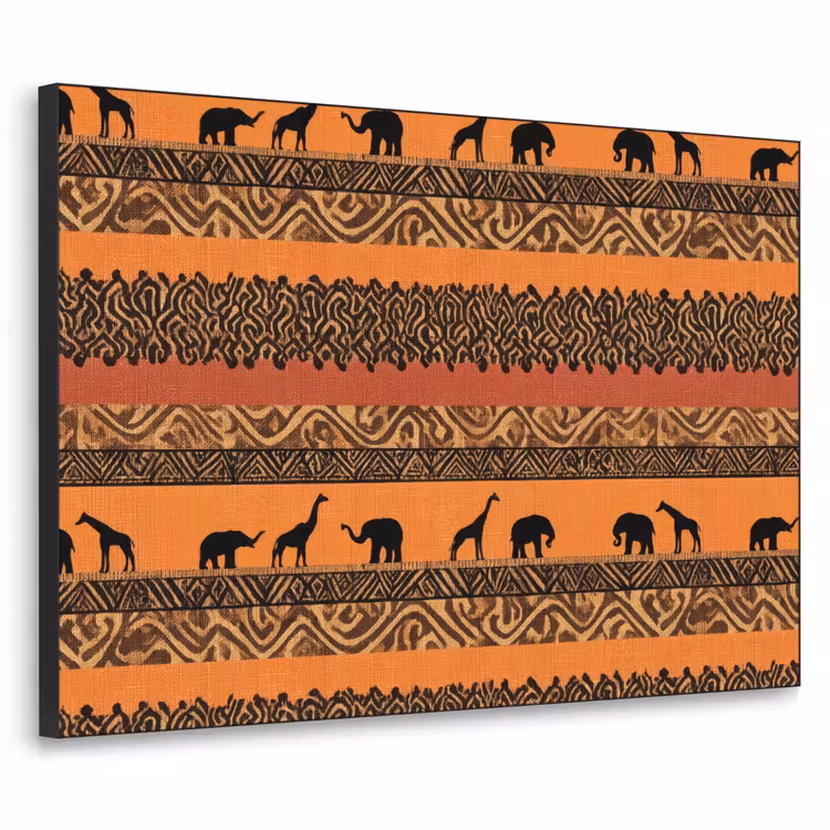 Art Frame - Orange – Safari – Afrikaans – Tiere – Muster — 1