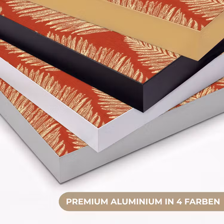 Art Frame - Rot – Botanisch – Farn – Muster — 5