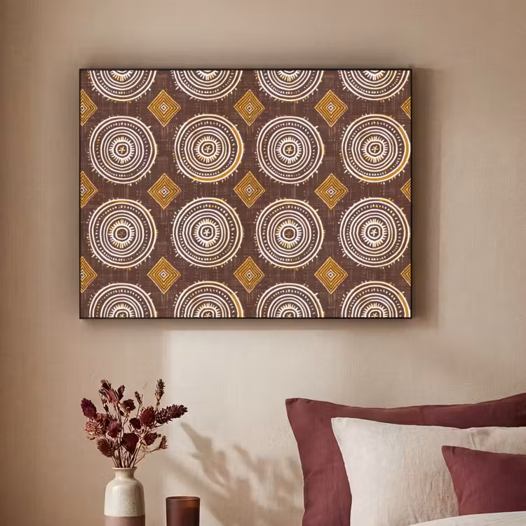 Art Frame - Schokoladenbraun – Ethno – Tribal – Kreise – Muster — 2
