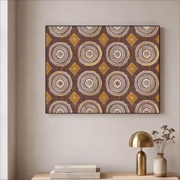 Art Frame - Schokoladenbraun – Ethno – Tribal – Kreise – Muster — 4