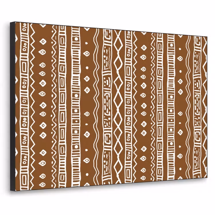 Art Frame - Schokoladenbraun – Ethno – Tribal – Muster — 1