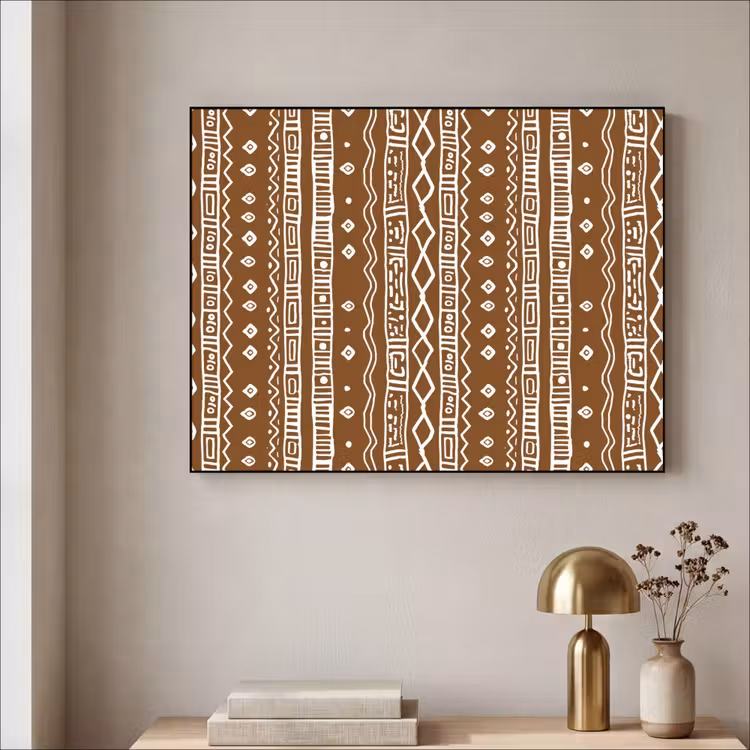 Art Frame - Schokoladenbraun – Ethno – Tribal – Muster — 4