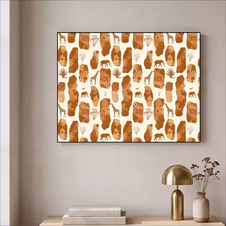 Art Frame - Terrakotta – Safari – Tiere – Muster — 4