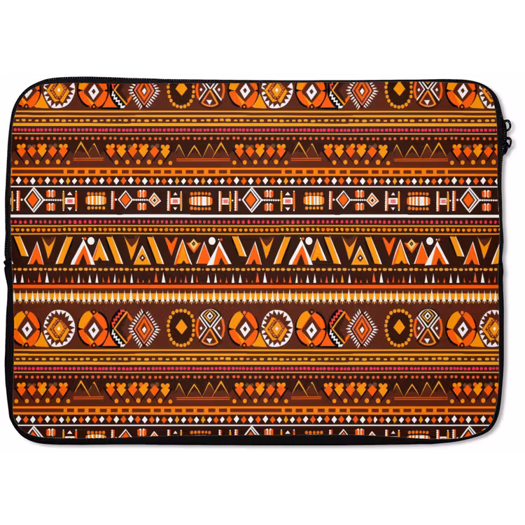 Laptop hülle - Orange – Ethnisch – Tribal – Geometrisch – Muster — 1