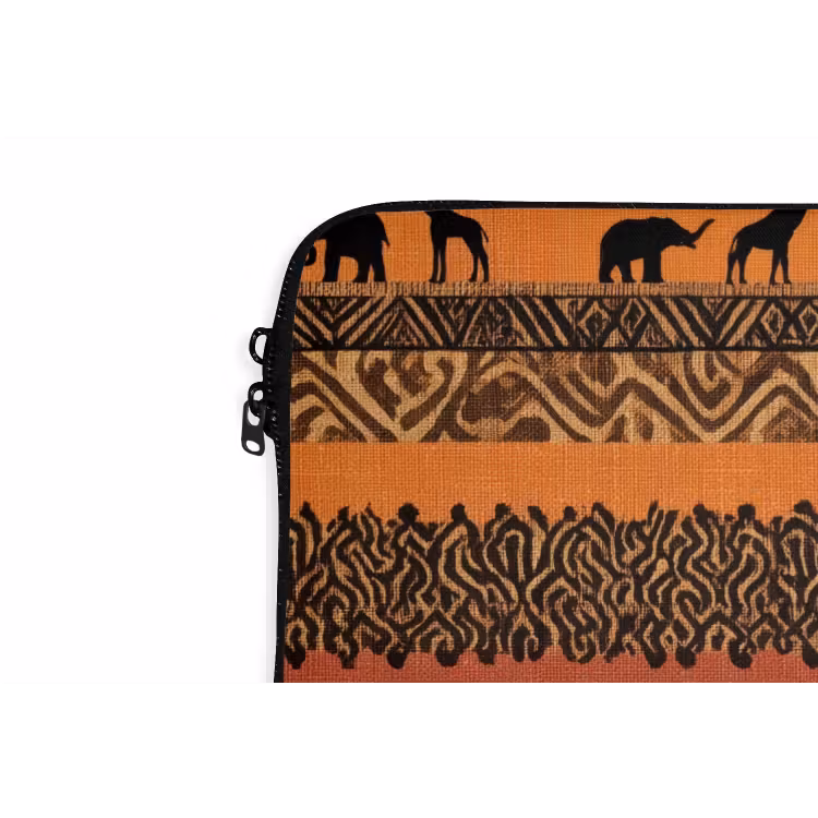 Laptop hülle - Orange – Safari – Afrikaans – Tiere – Muster — 5